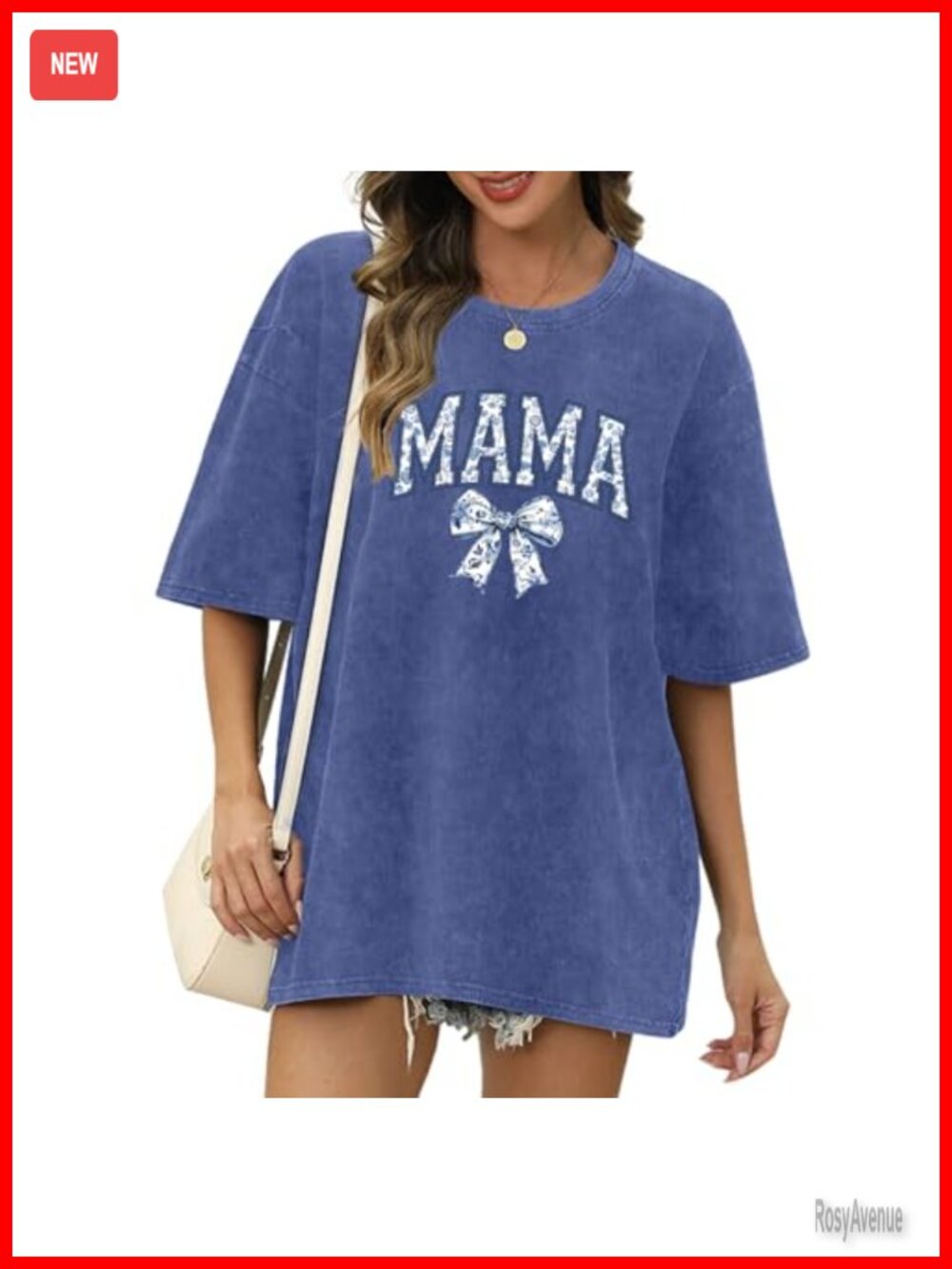 Oversized Nursing T-Shirt Side Zipper Breastfeeding MAMA Bow Print